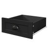 DRAWER DRESSER CABINET BAR CABINET, storge cabinet, lockers, retro shell-shaped handle, can be placed in the living room, bedroom, dining room, black