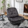 Black recliner, reclining lazy chair, mobile phone holder, large and comfortable reading chair, swivel gliding rocking chair, gold-stamped velvet