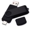 Type-C two in one USB flash drive black 16g dual-purpose USB flash drive for computer and mobile phone rotating creative USB2.0