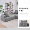 [VIDEO provided][New] Oversized Modular L Shaped Sectional Sofa,Luxury Boucle Floor Couch Set,Convertible Compressed Couch
