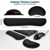 Upgrade Memory Foam Keyboard Wristrest Pad+Mouse Wristrest Pad Set .Supports Offices; Computers; Laptops; And Macs. It Is Comfortable; Light; And Easy