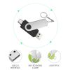 Type-C two in one USB flash drive black 16g dual-purpose USB flash drive for computer and mobile phone rotating creative USB2.0