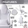Techni Sport TSF45C Velvet Memory Foam Gaming Chair ‚Äì White