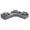 [VIDEO provided][New] Oversized Modular L Shaped Sectional Sofa,Luxury Boucle Floor Couch Set,Convertible Compressed Couch