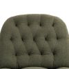 360¬∞ Swivel Recliner Adjustable Chair Chenille Glider Swivel Reclining Sofa Chair with Black Metal Round Base - Green