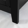 DRAWER DRESSER CABINET BAR CABINET, storge cabinet, lockers, retro shell-shaped handle, can be placed in the living room, bedroom, dining room, black
