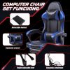Video Game Chairs for Adults, PU Leather Gaming Chair with Footrest, 360¬∞Swivel Adjustable Lumbar Pillow Gamer Chair, Comfortable Computer Chair