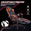 Video Game Chairs for Adults, PU Leather Gaming Chair with Footrest, 360¬∞Swivel Adjustable Lumbar Pillow Gamer Chair, Comfortable Computer Chair