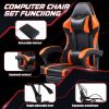 Video Game Chairs for Adults, PU Leather Gaming Chair with Footrest, 360¬∞Swivel Adjustable Lumbar Pillow Gamer Chair, Comfortable Computer Chair