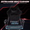 Video Game Chairs for Adults, PU Leather Gaming Chair with Footrest, 360¬∞Swivel Adjustable Lumbar Pillow Gamer Chair, Comfortable Computer Chair