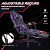 Video Game Chairs for Adults, PU Leather Gaming Chair with Footrest, 360¬∞Swivel Adjustable Lumbar Pillow Gamer Chair, Comfortable Computer Chair