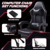 Video Game Chairs for Adults, PU Leather Gaming Chair with Footrest, 360¬∞Swivel Adjustable Lumbar Pillow Gamer Chair, Comfortable Computer Chair