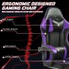 Video Game Chairs for Adults, PU Leather Gaming Chair with Footrest, 360¬∞Swivel Adjustable Lumbar Pillow Gamer Chair, Comfortable Computer Chair