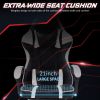 Video Game Chairs for Adults, PU Leather Gaming Chair with Footrest, 360¬∞Swivel Adjustable Lumbar Pillow Gamer Chair, Comfortable Computer Chair