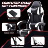 Video Game Chairs for Adults, PU Leather Gaming Chair with Footrest, 360¬∞Swivel Adjustable Lumbar Pillow Gamer Chair, Comfortable Computer Chair