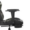 Gaming Chair with Footrest Black and Camouflage Faux Leather