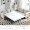 [NEW ARRIVED] [VIDEO PROVIDED] Sleeper Sofa, 2 in 1 Pull Out Couch Bed,6 seater sofa bed, L Shaped Sleeper Sectional Sofa Couch,Riveted sofa