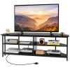 3-Tier Corner TV Stand for TVs up to 65 Inches with Charging Station