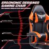 Video Game Chairs for Adults, PU Leather Gaming Chair with Footrest, 360¬∞Swivel Adjustable Lumbar Pillow Gamer Chair, Comfortable Computer Chair