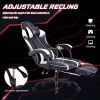 Video Game Chairs for Adults, PU Leather Gaming Chair with Footrest, 360¬∞Swivel Adjustable Lumbar Pillow Gamer Chair, Comfortable Computer Chair