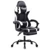 Video Game Chairs for Adults, PU Leather Gaming Chair with Footrest, 360¬∞Swivel Adjustable Lumbar Pillow Gamer Chair, Comfortable Computer Chair