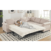 [NEW ARRIVED] [VIDEO PROVIDED] Sleeper Sofa, 2 in 1 Pull Out Couch Bed,6 seater sofa bed, L Shaped Sleeper Sectional Sofa Couch,Riveted sofa