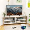 3-Tier Corner TV Stand for TVs up to 65 Inches with Charging Station