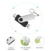 Type-c Two-in-One USB Flash Drive Black 64G Computer Mobile Phone Dual-Use USB Flash Drive Rotating Creative USB 2.0 Business US