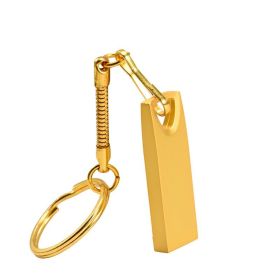 Metal USB 2.0 Flash Drives 64GB High Speed Pen Drive Golden Pendrive Silver Memory stick Creative Gifts U Disk For Computer (Capacity: 64GB, Color: gold)