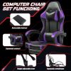 Video Game Chairs for Adults, PU Leather Gaming Chair with Footrest, 360¬∞Swivel Adjustable Lumbar Pillow Gamer Chair, Comfortable Computer Chair