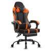 Video Game Chairs for Adults, PU Leather Gaming Chair with Footrest, 360¬∞Swivel Adjustable Lumbar Pillow Gamer Chair, Comfortable Computer Chair