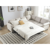 [NEW ARRIVED] [VIDEO PROVIDED] Sleeper Sofa, 2 in 1 Pull Out Couch Bed,6 seater sofa bed, L Shaped Sleeper Sectional Sofa Couch,Riveted sofa